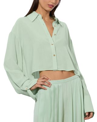 Finely Crop Oversized Blouse