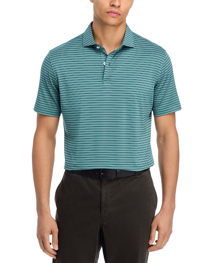 Peter Millar Crown Crafted Bridge Performance Jersey Polo In Green