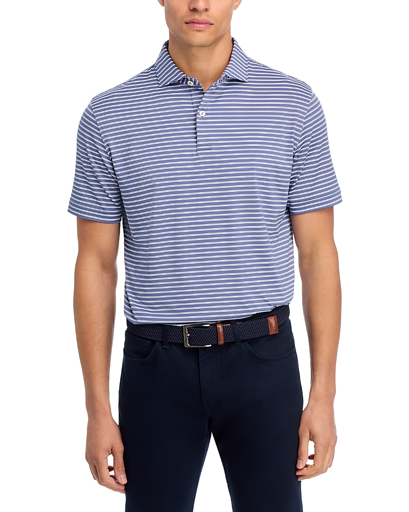 Peter Millar Crown Crafted Bridge Performance Jersey Polo In Blue