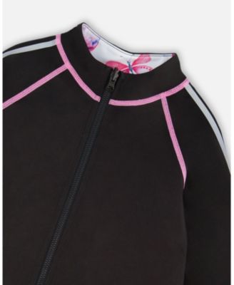 Girls' Printed Reversible Full Zip Athletic Cardigan - Big Kid