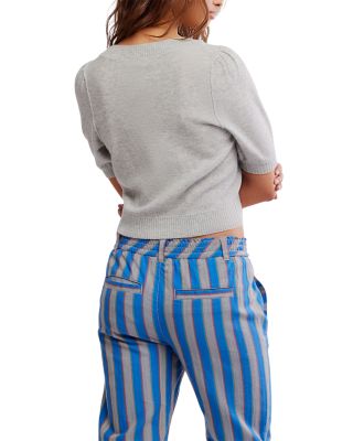 Isla Wool Blend Solid Short Sleeve Cardigan