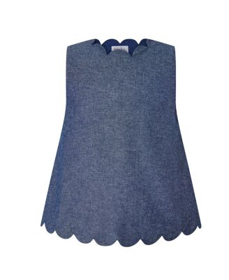 Girls' Chambray Scalloped Top and Short Set - Little Kid, Big Kid