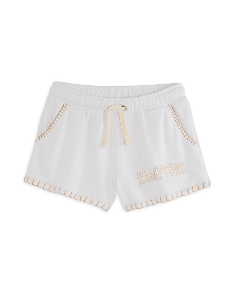 Vintage Havana Girls' Embroidery Hamptons Shorts - Big Kid In White