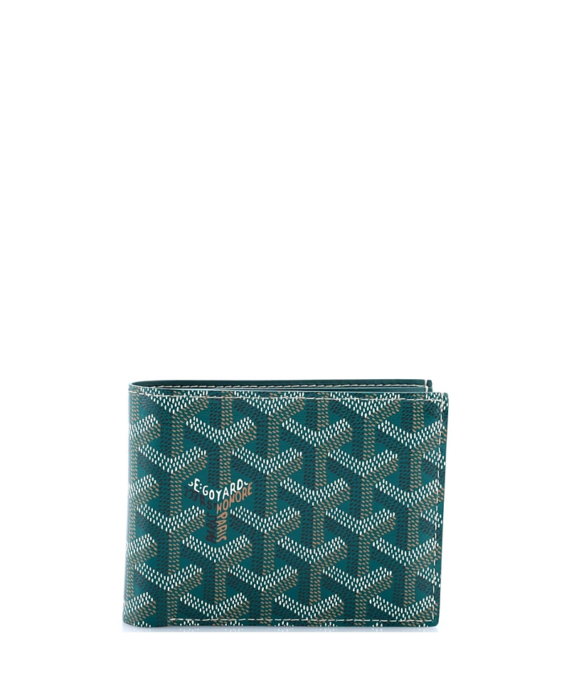 Pre-owned Pre-owned Goyard Goyard Bifold Wallet Coated Canvas In Green