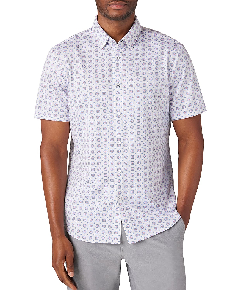 Mizzen + Main Men's Halyard Lustre Floral Button-front Shirt In Multi