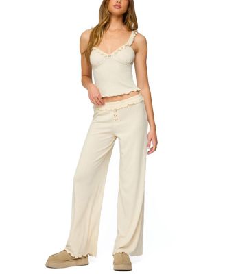 Posy Ruffle Pointelle Tank Top