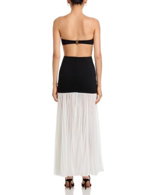 Runway Floral Strapless Dress