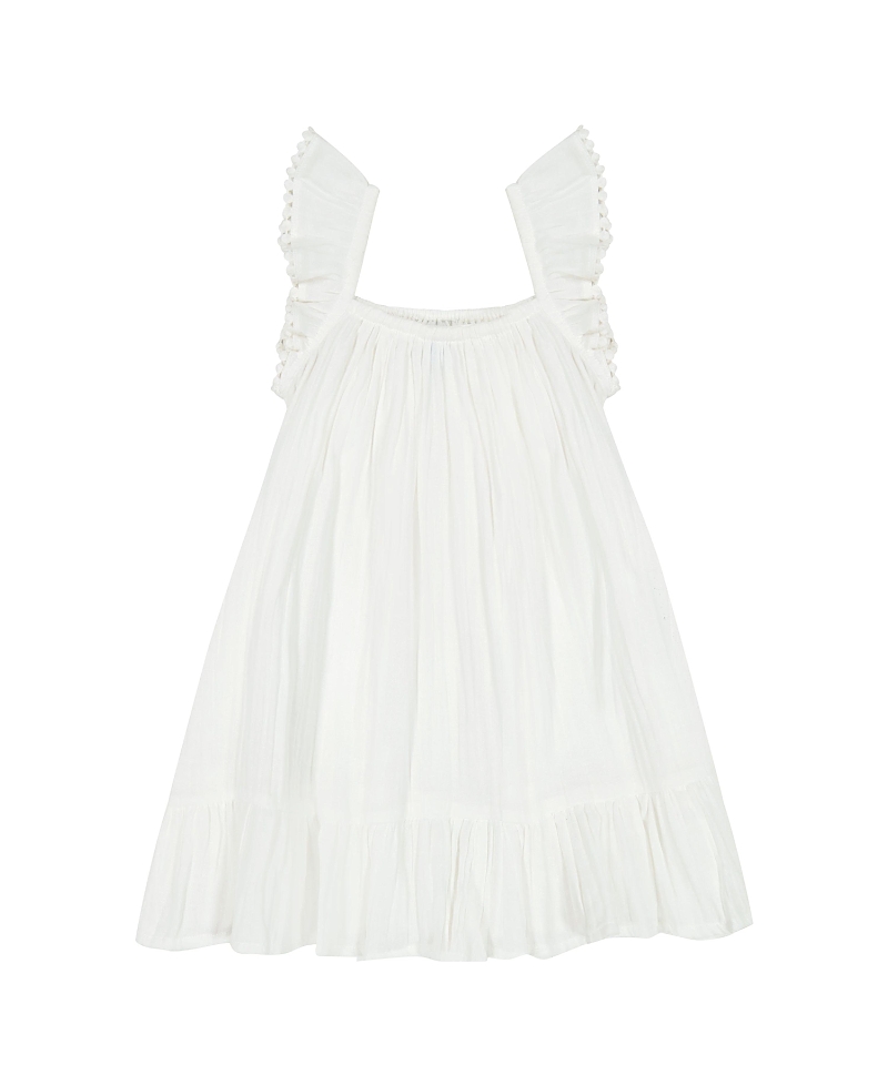 Mer St. Barth Girls' Mini Eva Ruffle Dress - Little Kid, Big Kid