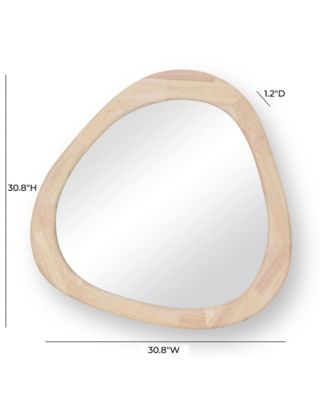 Klaryss Wood Triangular Mirror