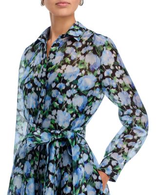 Silk Trench Floral Gown