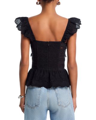 Eyelet Flutter Tank Top - Exclusive