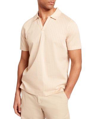 Matejo Mini Check Open Neck Polo Shirt