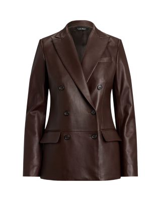 Double Breasted Lambskin Blazer