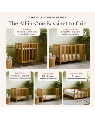Rolli 9 in 1 Convertible All Stages&reg; Crib with Bassinet & Toddler Bed Conversion Kits