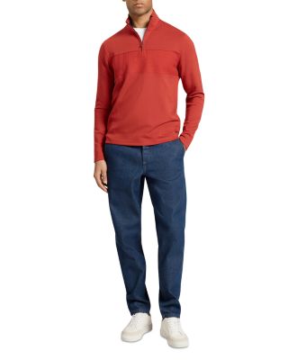 Simonea Textured Panel Half Zip Sweatshirt