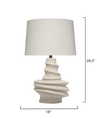 Dune Ceramic Table Lamp with Linen Shade