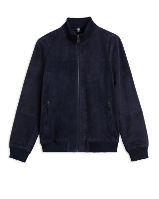 Peveril Suede Funnel Neck Bomber Jacket