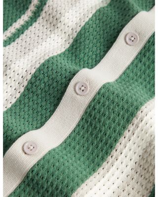 Flauden Striped Pointelle Knit Shirt