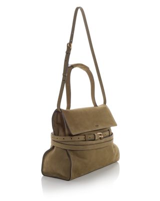 Tie Me Suede Shoulder Bag