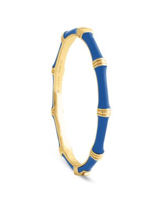 Enamel Bamboo Shaped Hinge Bangle Bracelet