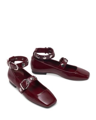 Women's Square Toe Studded Mary Jane Pumps