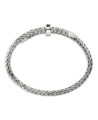 Sterling Silver Spear Black Sapphire Flex Bracelet