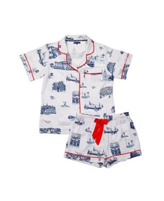 Washington DC Toile Pajama Shorts Set