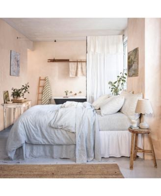 Stripe Linen Blend Duvet Cover, Twin