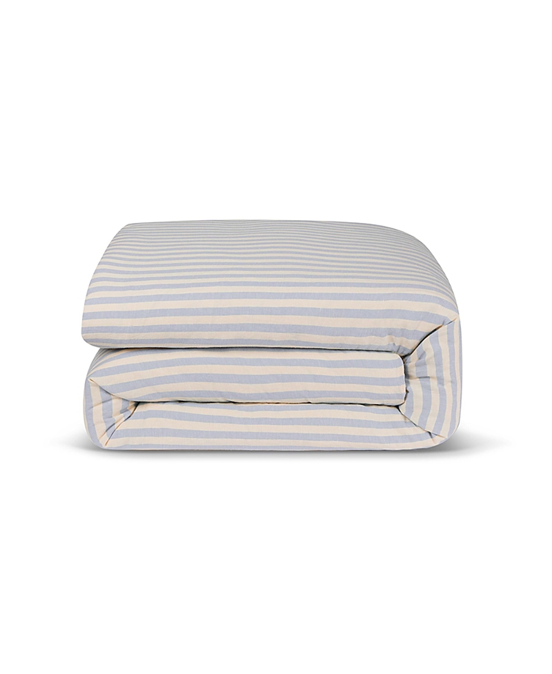 Piglet In Bed Pembroke Stripe Linen Duvet Cover, King In Neutral