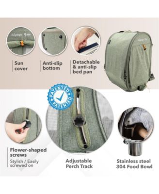 Medium Size Bird Travel Carrier Backpack with Perch