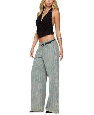 Blaze Distressed Low Rise Light Rinse Wash Jeans