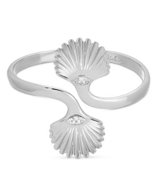 Santorini Cubic Zirconia Shell Cuff Bracelet