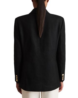 Eden Double Breasted Oversized Linen Blend Blazer