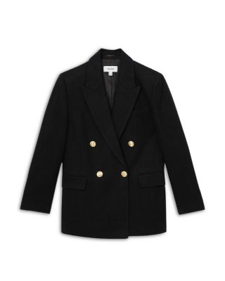 Petite Eden Double Breasted Oversized Linen Blend Blazer