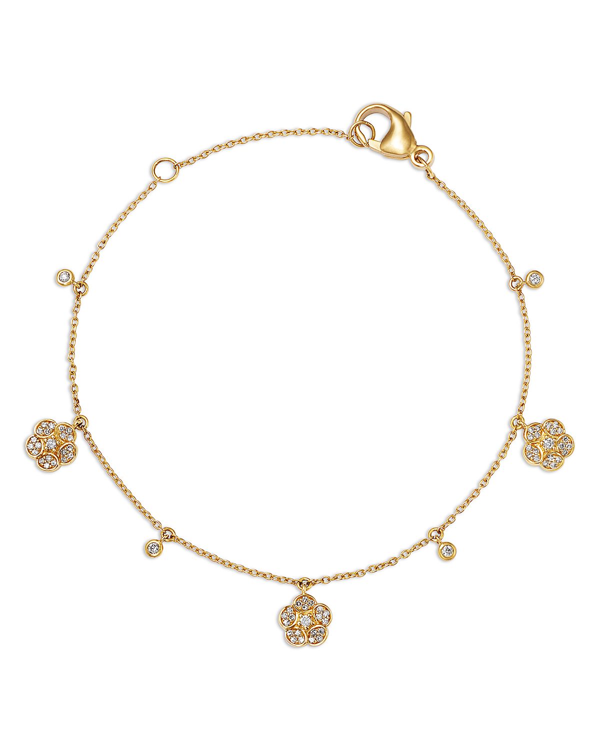 Bloomingdale's Fine Collection Diamond Flower Bracelet