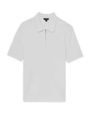 Textured Quarter Zip Polo Shirt