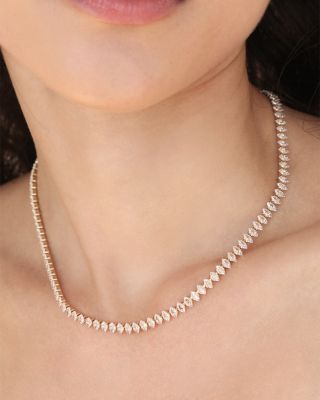 Marquise Crystal Collar Necklace, 16"-19.5"