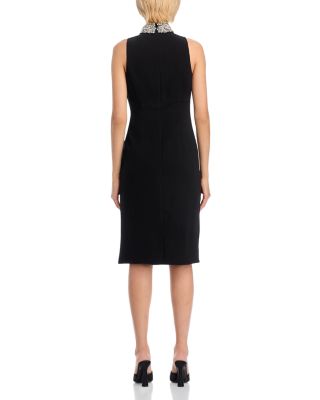 Mock Neck Sarong Dress