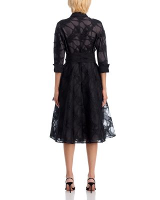 Organza Web Shirt Dress