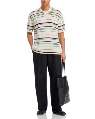 Regular Fit Striped Knit Polo