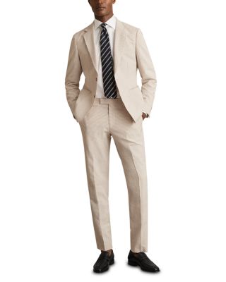 Slim Fit Striped Seersucker Blazer