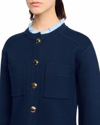 Ruffled Collar Cardigan