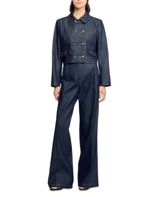 High Rise Wide Leg Denim Pants