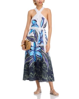 Regal Blooms Halter Dress