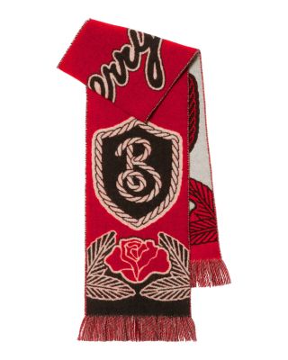 Burberry - B Shield Wool & Cashmere Scarf