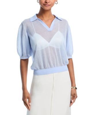 Blouson Polo in Sheer Crepe