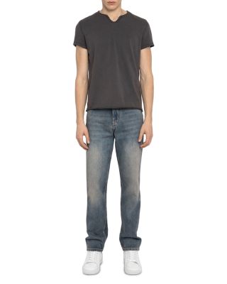 Monastir Split Collar Graphic Tee