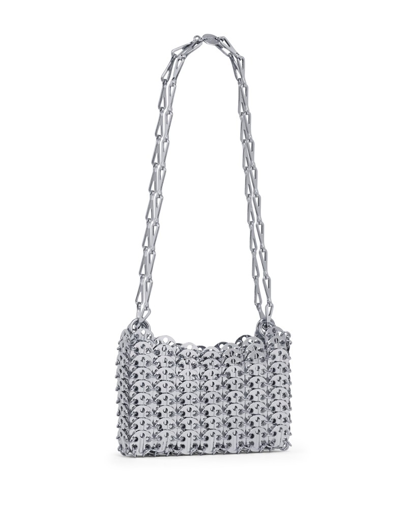 Rabanne 1969 Nano Pochette in Silver
