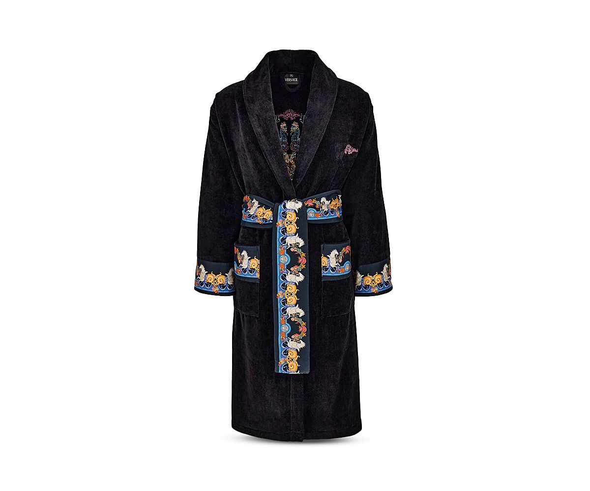 Versace Coral Theatre Terry Bath Robe