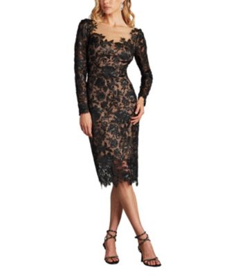 Senoia Sequin Embroidered Illusion Dress